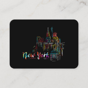 Carte De Visite Nouveau York Sky Battement de coeur Statue de la L