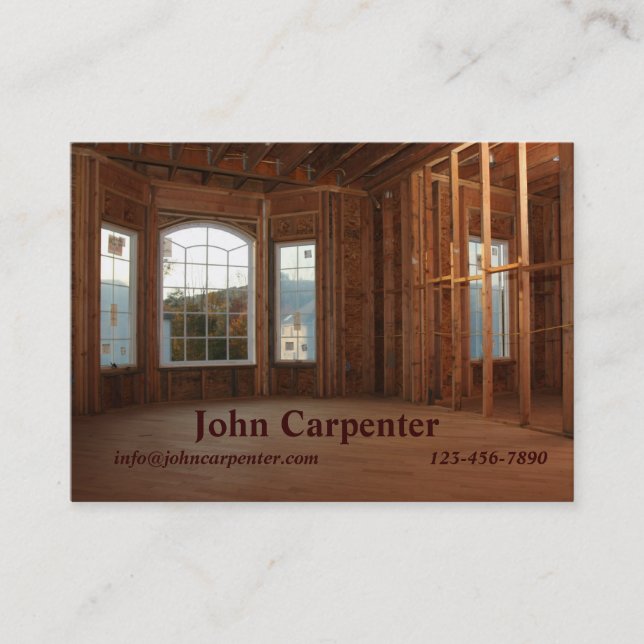 Carte De Visite Nouvel en construction à la maison (Devant)