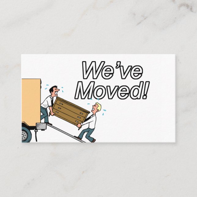 Carte De Visite Nouvelle adresse que nous avons déplacée Office pe (Devant)