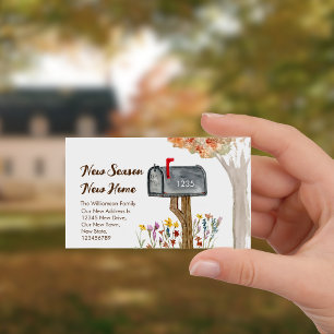 Carte De Visite Nouvelle Saison Nouvelle Maison Changement d'Adres
