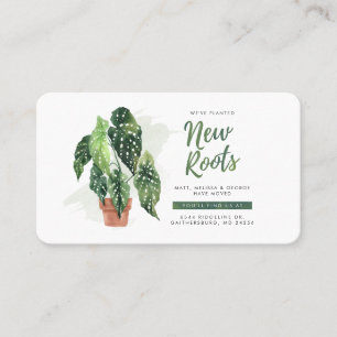 Carte De Visite Nouvelles Racines Nous avons déplacé Chic Moving F