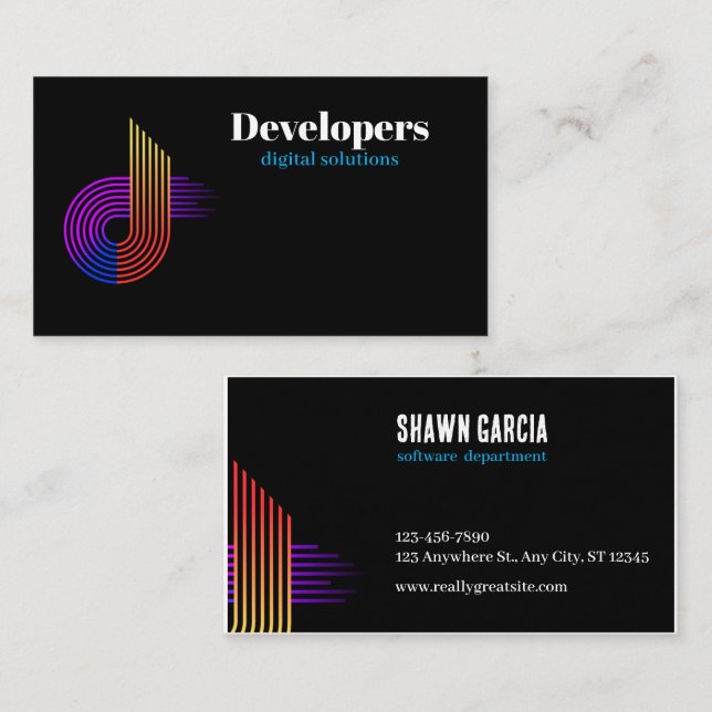 Carte De Visite NovaCode Solutions Numériques (Devant / Derrière)