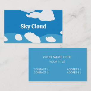 Carte De Visite Nuage de Ciel Bleu