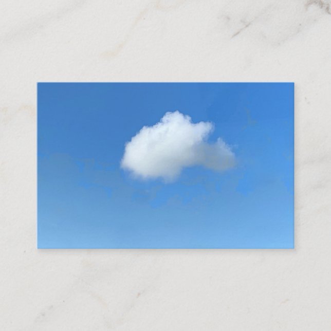 Carte De Visite Nuage Solitaire  (Devant)