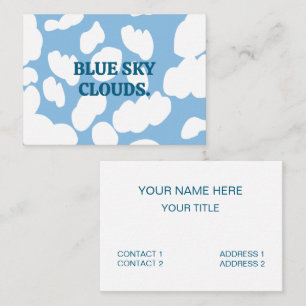 Carte De Visite Nuages Ciel Bleu Nuages