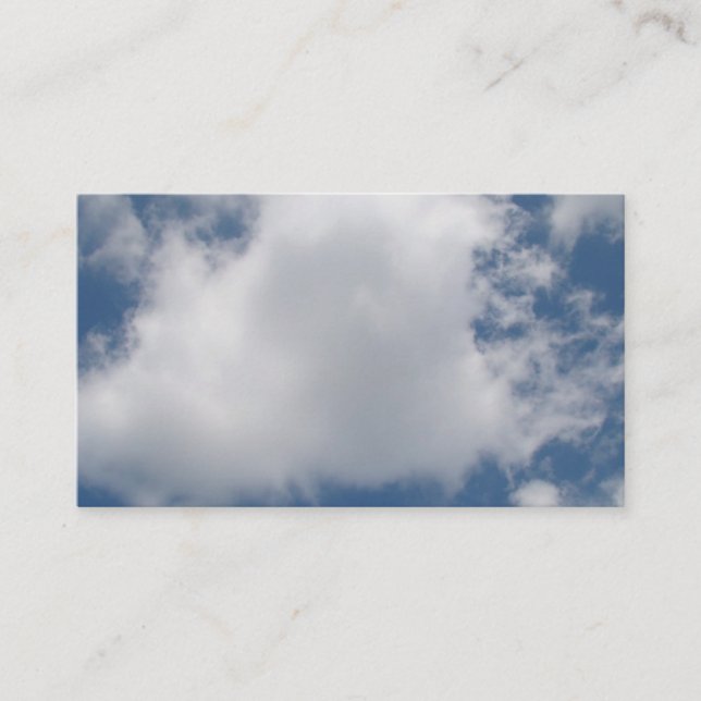 Carte De Visite Nuages de Cumulus Puffy dans le ciel bleu (Devant)