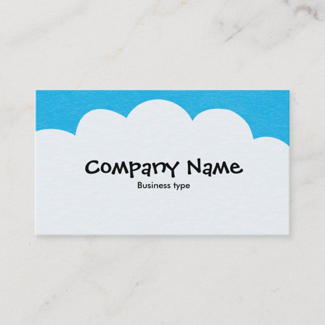 Carte De Visite Nuages de fluffage - bleu ciel (Devant)