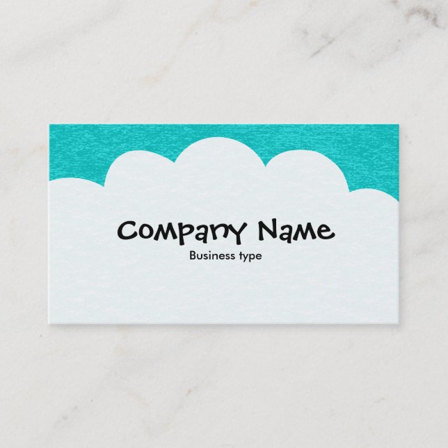 Carte De Visite Nuages pelucheux - turquoise (Devant)