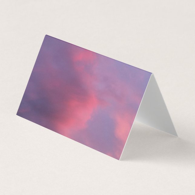 Carte De Visite Nuages roses bleus (Devant)