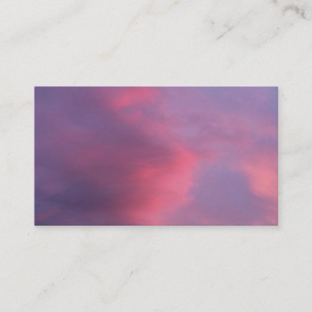 Carte De Visite Nuages roses bleus (Devant)