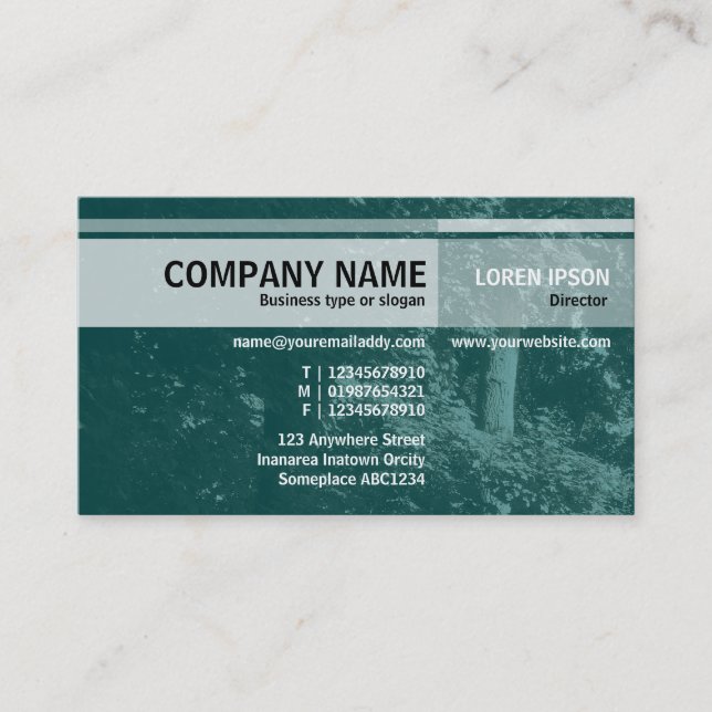 Carte De Visite Nuances alternatives - Dans les arbres - Turquoise (Devant)
