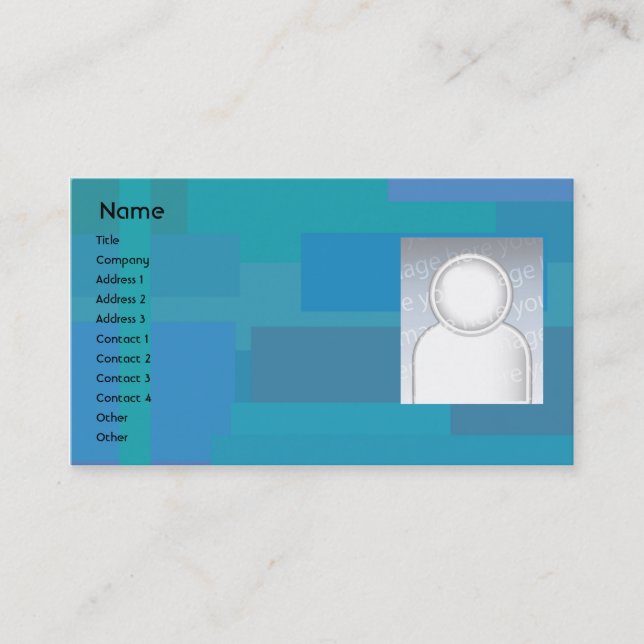 Carte De Visite Nuances bleues - affaires (Devant)