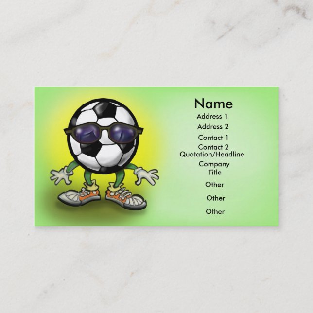 Carte De Visite Nuances de football (Devant)