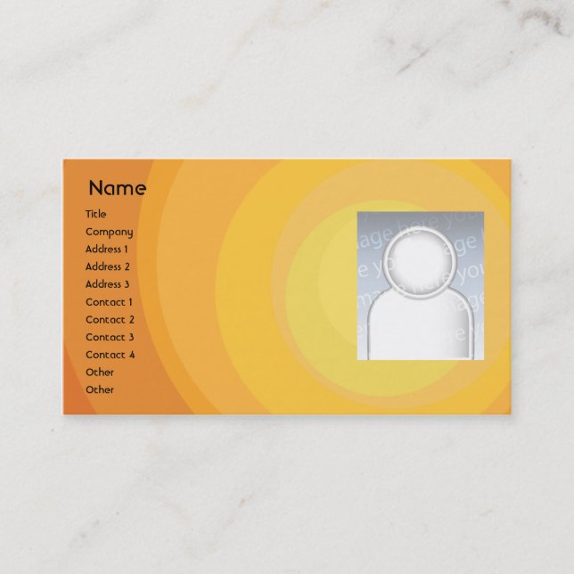 Carte De Visite Nuances oranges de cercle - affaires (Devant)