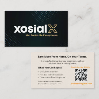 Carte De Visite NuCalm - xosialX Business Opportunity Card