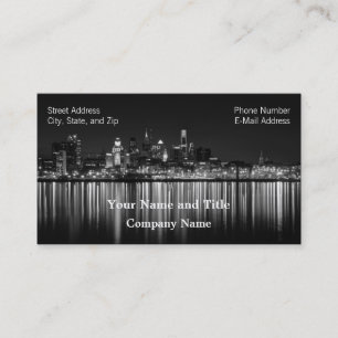 Carte De Visite Nuit b/w de Philly