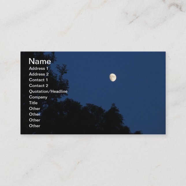 Carte De Visite Nuit d'été (Devant)