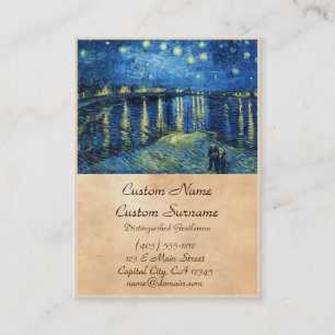 Carte De Visite Nuit étoilée au-dessus du Rhône Vincent van Gog