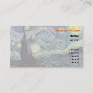 Carte De Visite Nuit étoilée, Vincent van Gogh