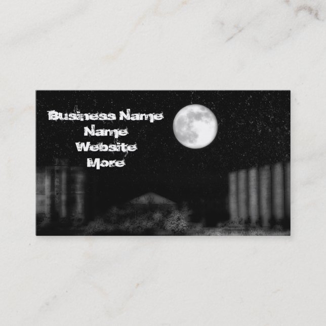 Carte De Visite Nuit Pleine lune (Devant)