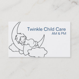 Carte De Visite Nuit PM Nanny Garde d'enfants Babysitter