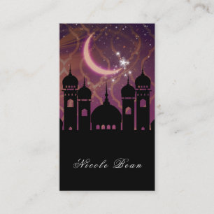 Carte De Visite Nuits arabes marocain moyen-oriental violet rose