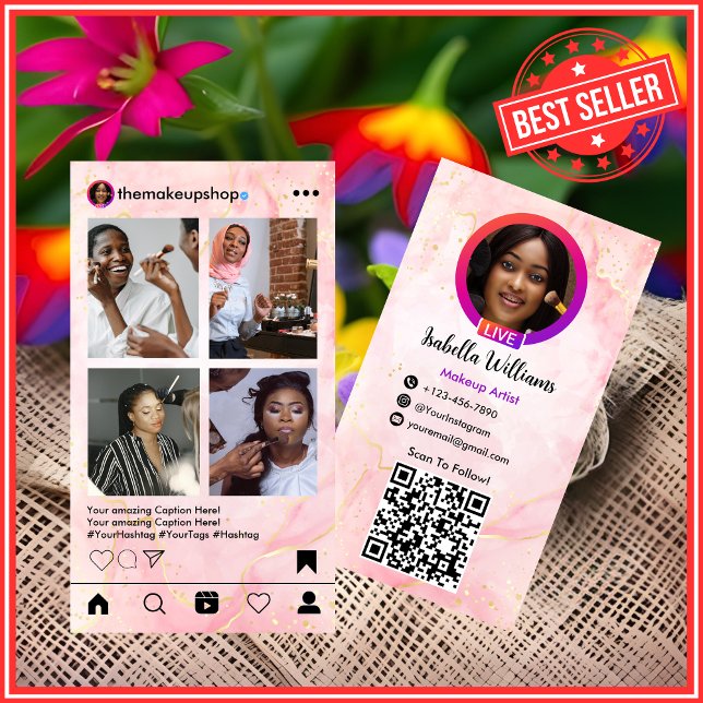 Carte de visite numérique pour Instagram Makeup Ar (Créateur téléchargé)