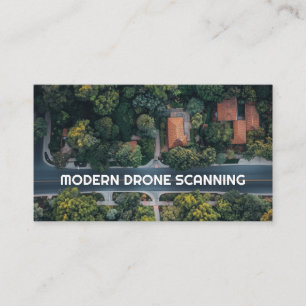 Carte De Visite Numérisation de drone moderne photo Skyline