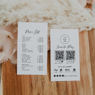 Carte De Visite Numérisation simple et moderne pour payer le tarif