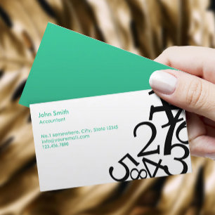 Carte De Visite Numéro aléatoire de tenue de livres comptables