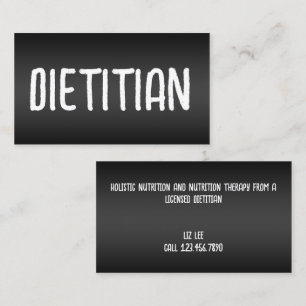 Carte De Visite Nutrition Diététiste Foodie