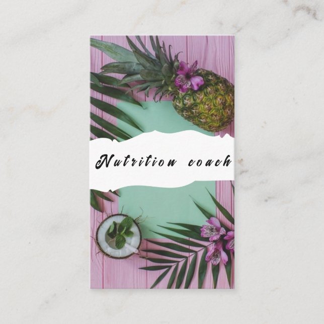 Carte De Visite Nutrition Thérapeute Santé et bien-être (Devant)