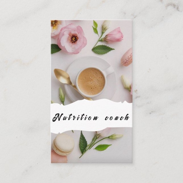 Carte De Visite Nutrition Thérapeute Santé et bien-être (Devant)