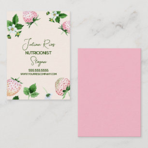 Carte De Visite Nutritionniste de la bordure des fraises de pastèq