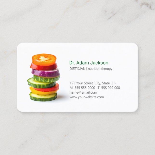 Carte De Visite Nutritionniste diététiste Food Therapy (Devant)