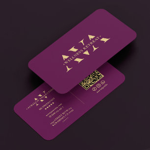 Carte De Visite Nutritionniste Diététiste Luxe Purple Moderne