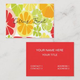 Carte De Visite Nutritionniste Diététiste Santé Fruits Citronnés