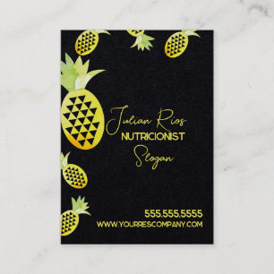Carte De Visite Nutritionniste Fruit Ananas Aquarelle 