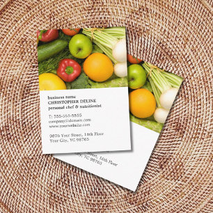 Carte De Visite Nutritionniste personnel végétal unique moderne 