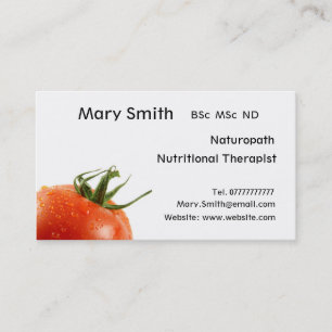 Carte De Visite Nutritionniste/thérapeute/Naturopath nutritionnels