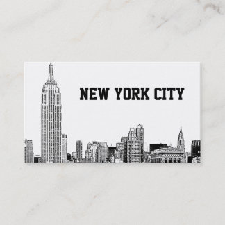 Carte De Visite NYC Skyline Etched 01