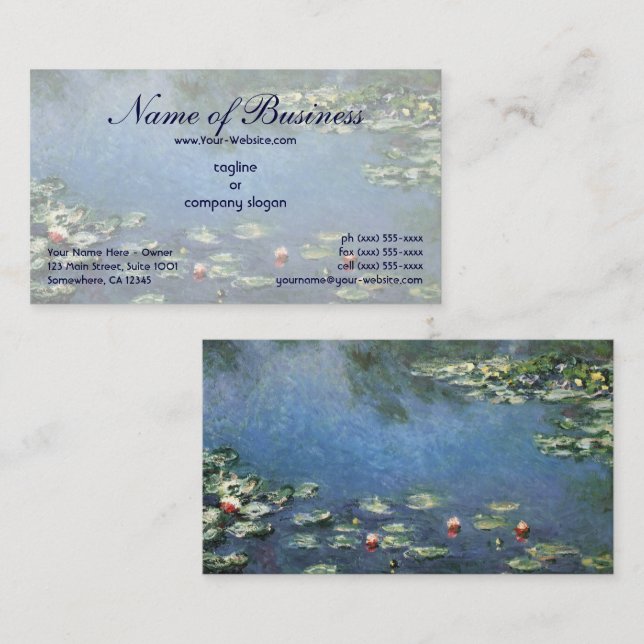Carte De Visite Nymphéas (1906) de Claude Monet (Devant / Derrière)