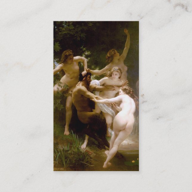 Carte De Visite Nymphes et satyre, William-Adolphe Bouguereau (Devant)
