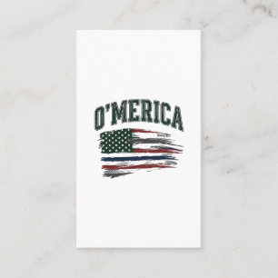 Carte De Visite O’Merica Chemise Drapeau Détresse Vintage Design_1