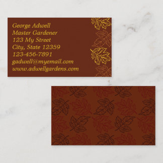 Carte De Visite Oak Leaf Themed