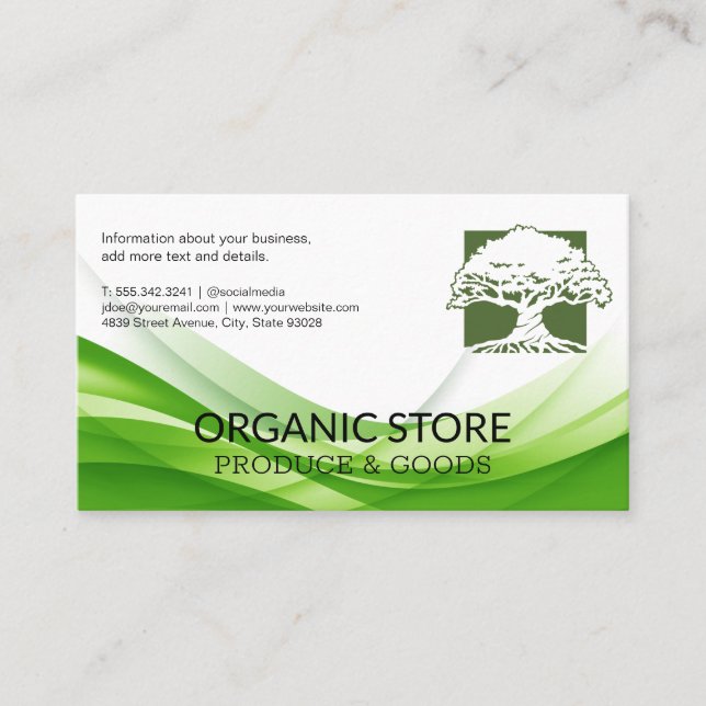 Carte De Visite Oak Tree Logo | Nature  (Devant)