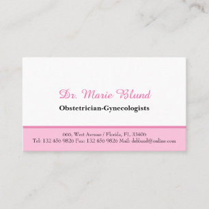 Carte De Visite OBGYN Obstétricien Gynécologues Médecin
