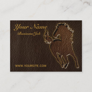 Carte De Visite Obscurité simili cuir de cheval