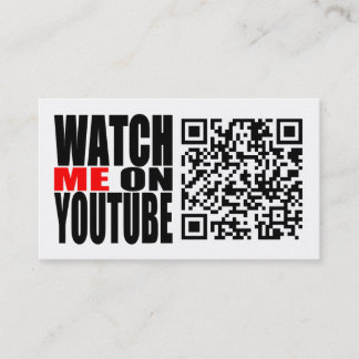 Carte De Visite Observez-moi sur YouTube | modernes (foncé)