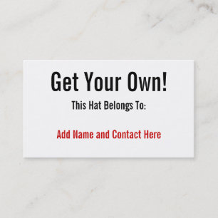 Carte De Visite Obtenez vos propres !